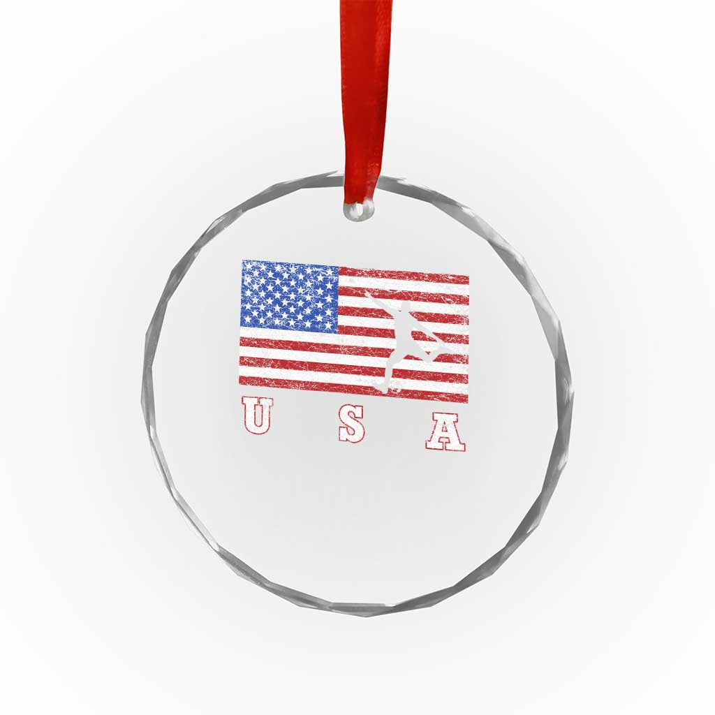 Patriotic Soccer Crystal Glass Ornament USA American Flag Team TS11 Print Your Wear