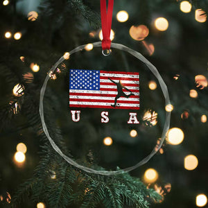 Patriotic Soccer Crystal Glass Ornament USA American Flag Team TS11 Print Your Wear