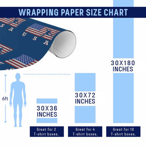 Patriotic Soccer Wrapping Paper Roll USA American Flag Team TS11 Print Your Wear