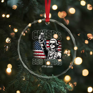 Patriotic Thomas Jefferson Crystal Glass Ornament Cheers To 250 Years TS12 Print Your Wear