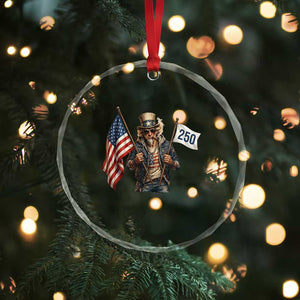 Patriotic Uncle Sam Celebrating 250 Years America Crystal Glass Ornament TS12 Print Your Wear