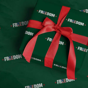Patriotic Wrapping Paper Roll Freedom American Flag 4th of July TS10 Green Print Your Wear