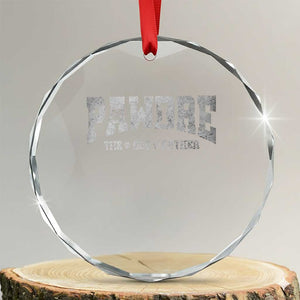 Pawdre The Dog Father Crystal Glass Ornament Dog Dad Christmas Fathers Day TS10 Transparent Glass 3'' Circle Print Your Wear