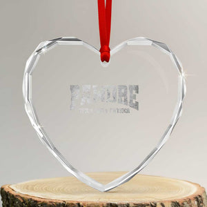 Pawdre The Dog Father Heart Crystal Glass Ornament Dog Dad Christmas Fathers Day TS10 Transparent Glass 3'' Heart Print Your Wear