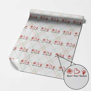 Peace Love Greenland Wrapping Paper Roll Sunflower Flag Stand With Greenland TS10 Christmas Plaid Print Your Wear