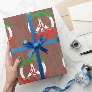 Peace With Iran Wrapping Paper Roll Not War In Middle East TS12 Mocha Print Your Wear