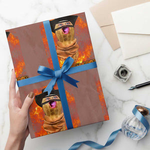 Peanut Goop Meme Wrapping Paper Roll Funny Bungulator TS10 Mocha Print Your Wear