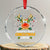 Pediatric Nurse Xmas Crew Cute Reindeer Crystal Glass Ornament TS09 Transparent Glass 3'' Circle Print Your Wear