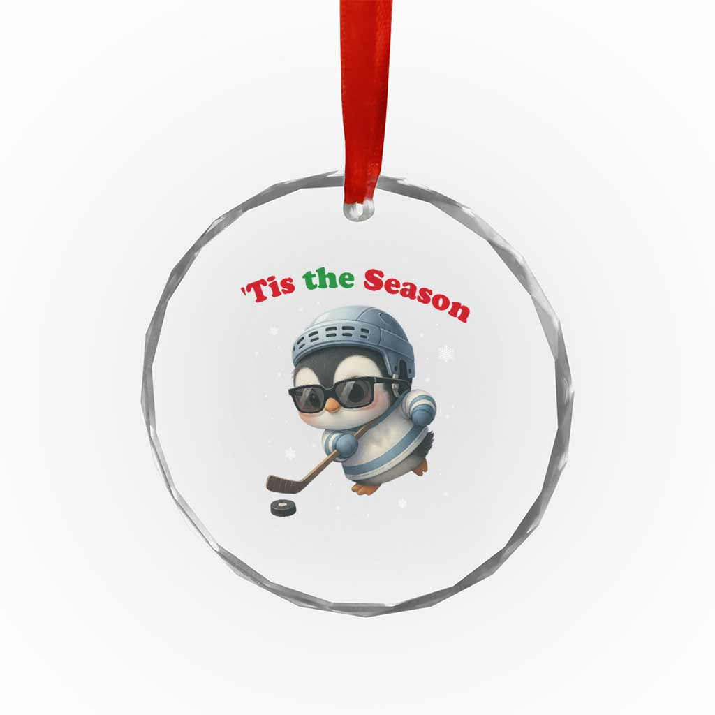 Penguin On Ice Tis The Season Crystal Glass Ornament Funny Christmas Gift TS12 Print Your Wear