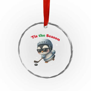 Penguin On Ice Tis The Season Crystal Glass Ornament Funny Christmas Gift TS12 Print Your Wear
