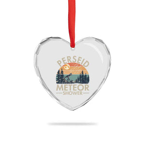 Perseid Meteor Shower Heart Crystal Glass Ornament Vintage Astronomy Lover