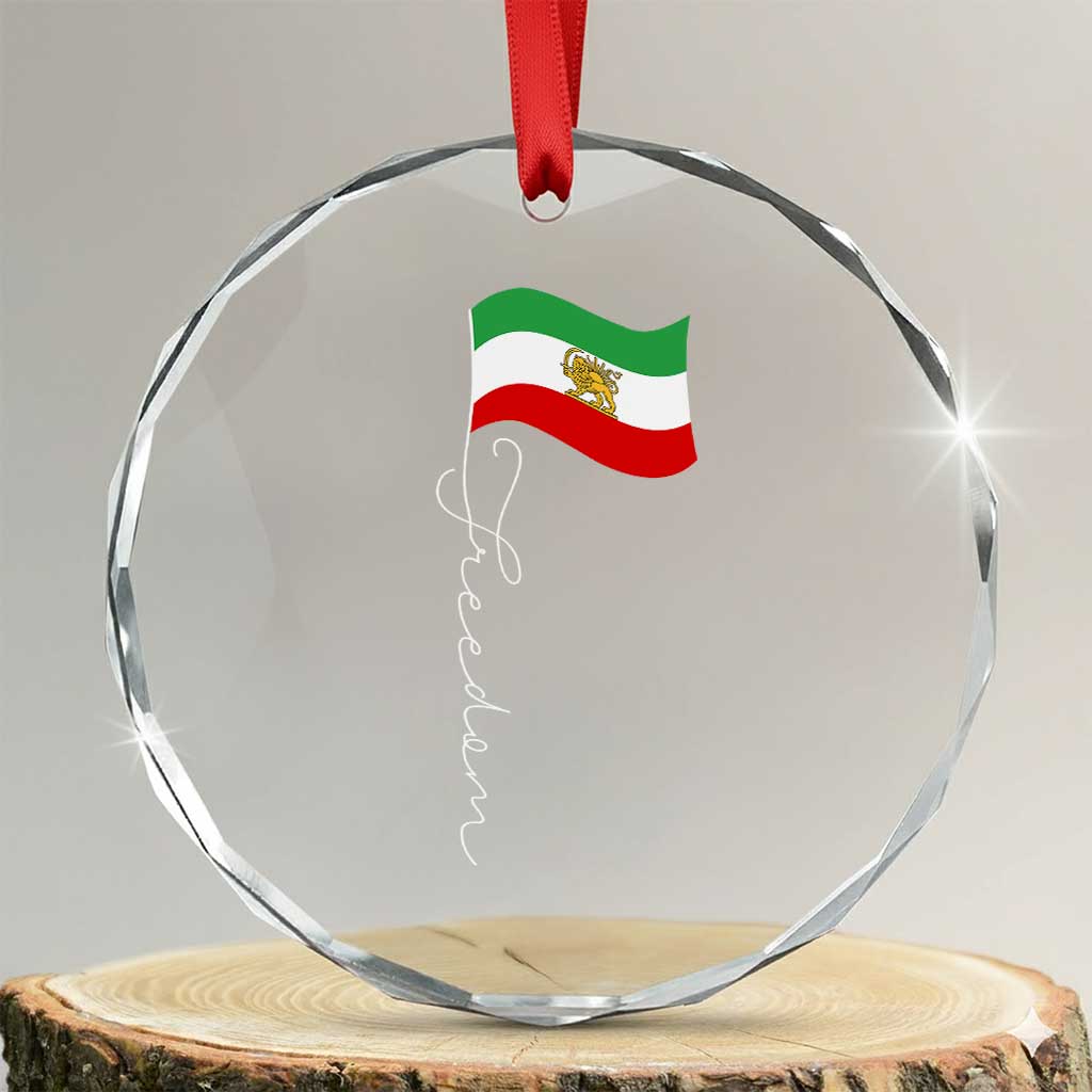 Persian Freedom Crystal Glass Ornament Free Iran Proud Persian Iranian TS11 Transparent Glass 3'' Circle Print Your Wear