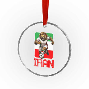 Persian Lions Soccer Fan Crystal Glass Ornament Proud Iranian Heritage Gift