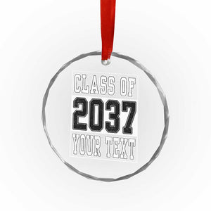 Personalized Class of 2037 Crystal Glass Ornament Custom Name Grow With Me To Graduation TS10 Print Your Wear
