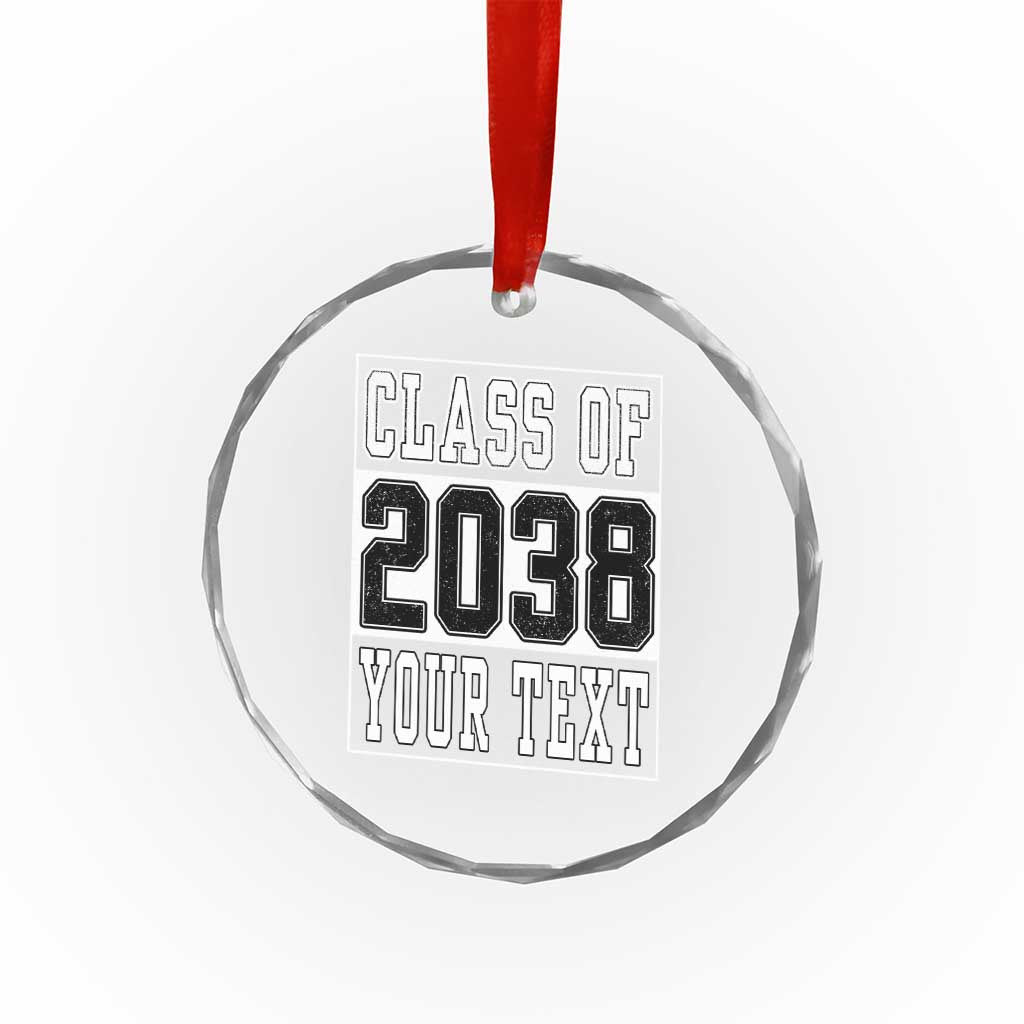 Personalized Class of 2038 Crystal Glass Ornament Custom Name Grow With Me To Graduation TS10 Print Your Wear