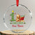Personalized First Xmas Crystal Glass Ornament Custom Name Baby Gingerbread My 1st Xmas TS09 Transparent Glass 3'' Circle Print Your Wear