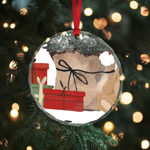 Personalized First Xmas Crystal Glass Ornament Custom Name Toys Xmas Tree TS11 Print Your Wear
