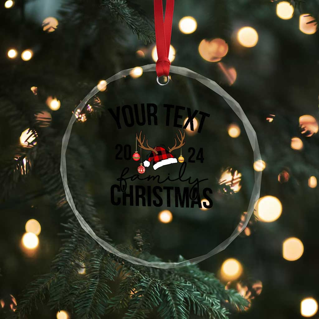 Personalized Matching Family Xmas Crystal Glass Ornament Custom Name Xmas Gift TS10 Print Your Wear
