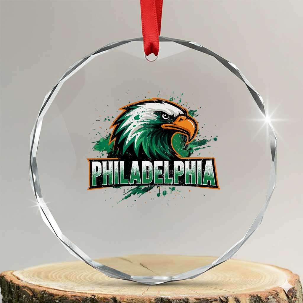 PFE Football Lover Crystal Glass Ornament Vintage Green Splash Sport Fan Game Day TS11 Transparent Glass 3'' Circle Print Your Wear