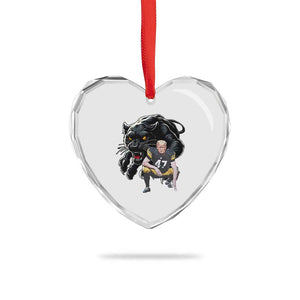 PFS Trump Football Heart Crystal Glass Ornament Vintage Athletic Sports Fan Mascot Game Day TS10 Print Your Wear
