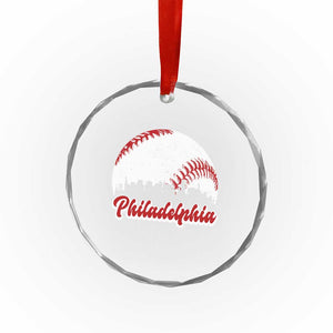 Philadelphia Baseball Crystal Glass Ornament Vintage Skyline City TS10 Print Your Wear