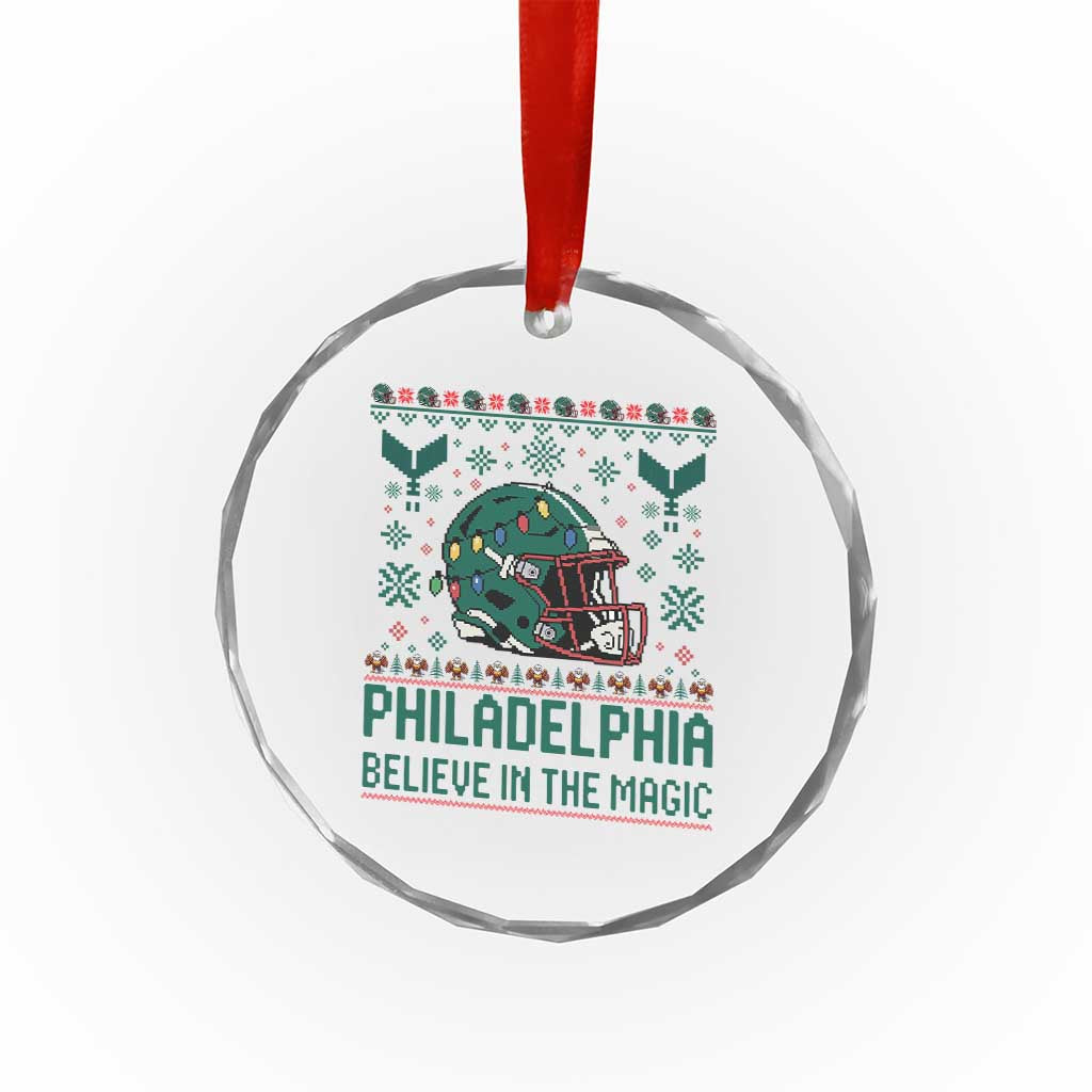 Philadelphia Believe in the Magic Crystal Glass Ornament Retro Philly PFE Sport Fans Christmas Gift TS02 Print Your Wear