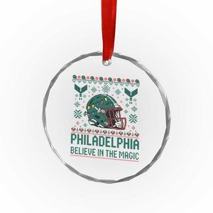 Philadelphia Believe in the Magic Crystal Glass Ornament Retro Philly PFE Sport Fans Christmas Gift TS02 Print Your Wear
