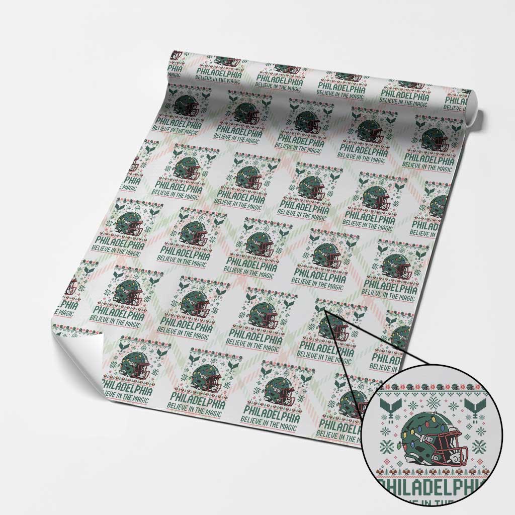 Philadelphia Believe in the Magic Wrapping Paper Roll Retro Philly PFE Sport Fans Christmas Gift TS02 Christmas Plaid Print Your Wear