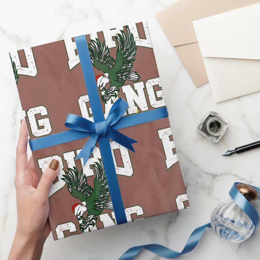 PFE Bird Gang Christmas Wrapping Paper Roll Philly Lover Santa Bird TS10 Mocha Print Your Wear