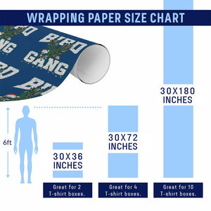 PFE Bird Gang Christmas Wrapping Paper Roll Philly Lover Santa Bird TS10 Print Your Wear