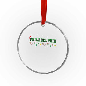 Christmas PFE Crystal Glass Ornament Green Plaid Philly Fan Football Lovers Xmas Pajamas TS10 Print Your Wear