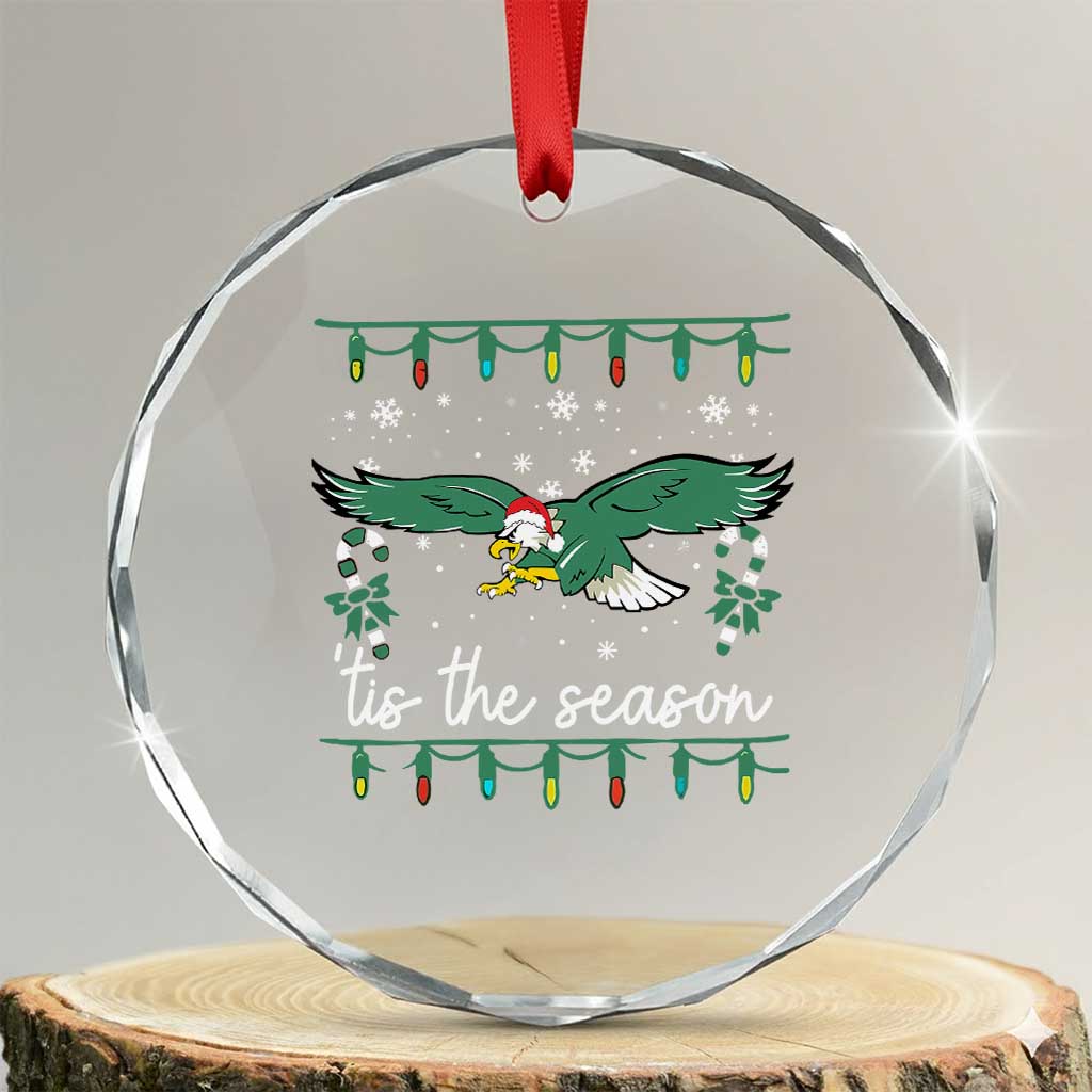 Christmas Philly Lover Crystal Glass Ornament Tis The Season Football Lovers EF TS10 Transparent Glass 3'' Circle Print Your Wear