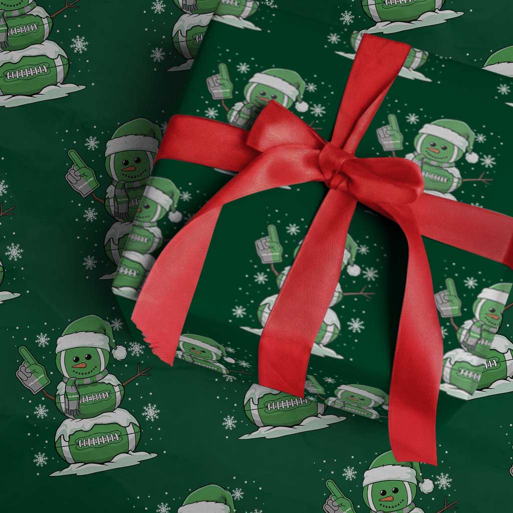 EF Christmas Snowman Wrapping Paper Roll Funny Philly Fan Vintage Football Lovers TS10 Green Print Your Wear