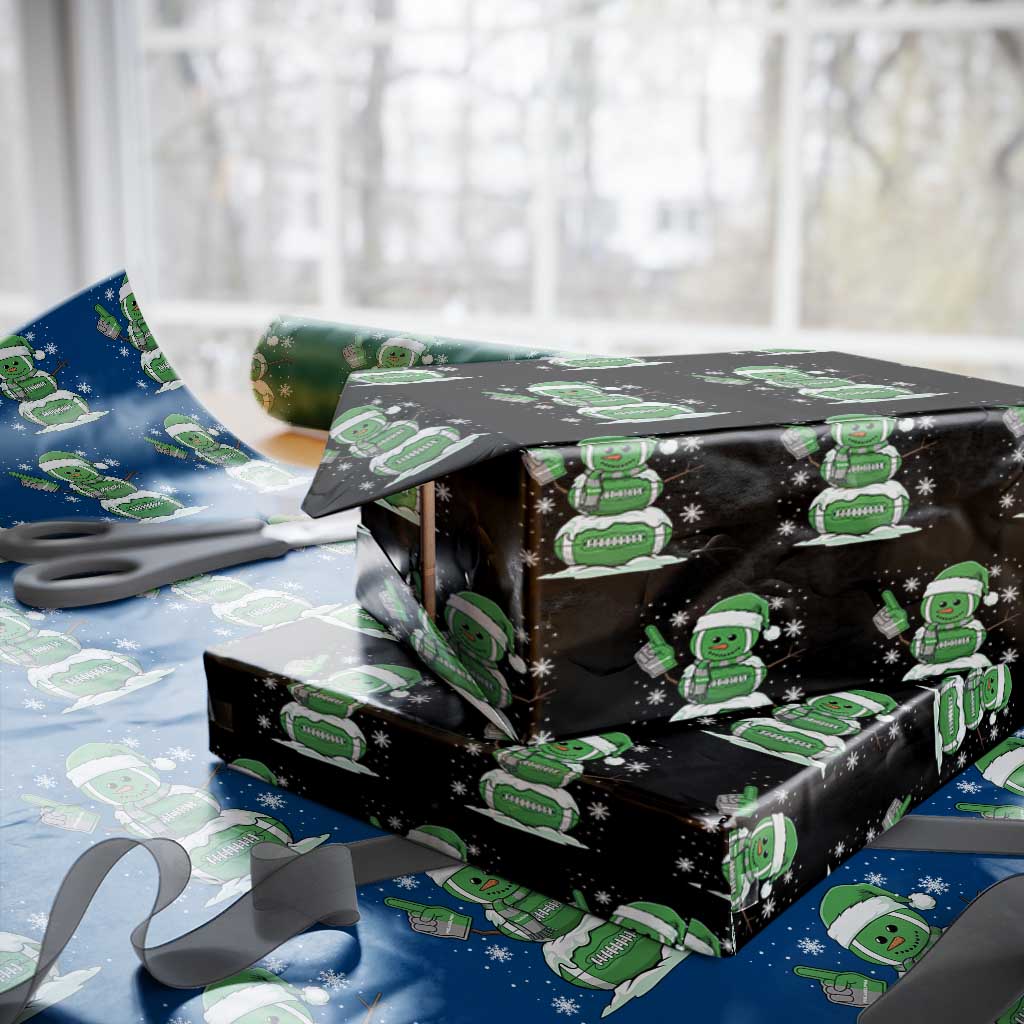EF Christmas Snowman Wrapping Paper Roll Funny Philly Fan Vintage Football Lovers TS10 Black Print Your Wear