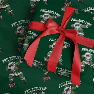 Christmas PFE Wrapping Paper Roll Funny Dabbing Santa Football Lovers Game Day TS10 Green Print Your Wear