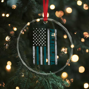 PFE Game Day Crystal Glass Ornament Retro American Flag Philly Lover TS10 Print Your Wear