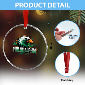Philadelphia Fan Crystal Glass Ornament Eagles Sport Philly Fan TS11 Print Your Wear