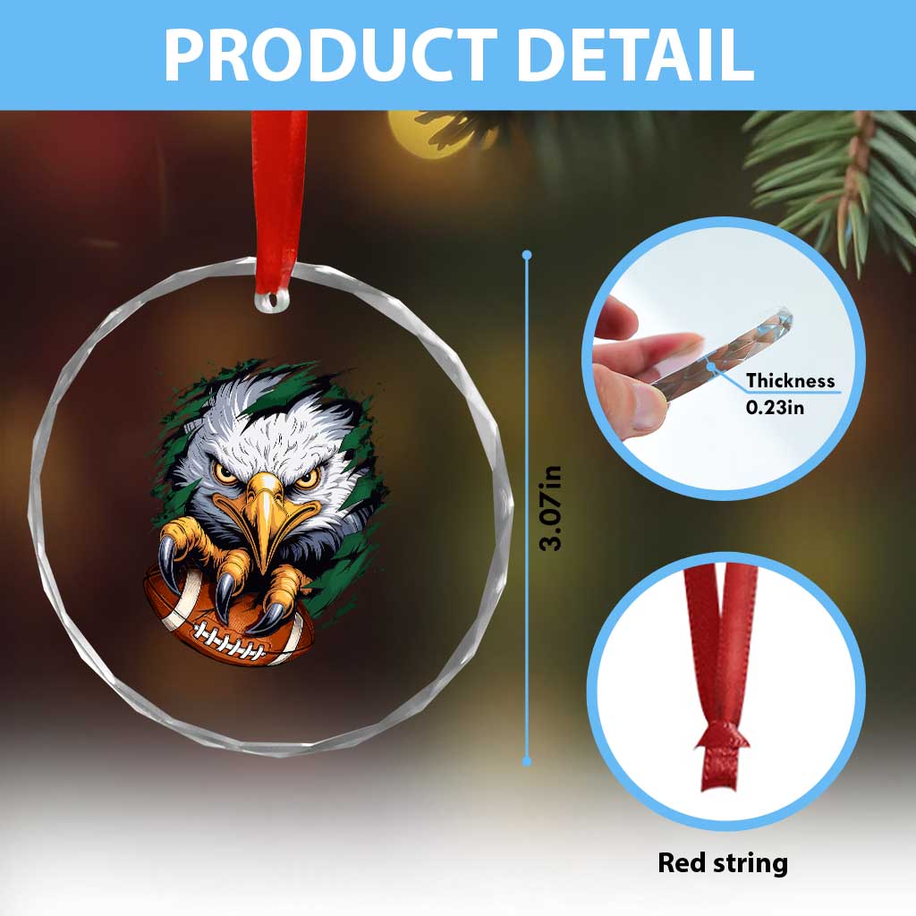 PFE Football Game Green Sport Lovers Crystal Glass Ornament TS11 Print Your Wear