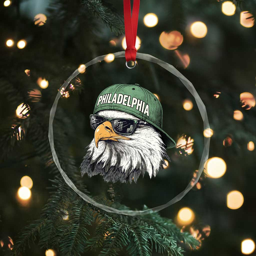 Philadelphia Fan Crystal Glass Ornament Retro Eagle Sports Fan TS10 Print Your Wear