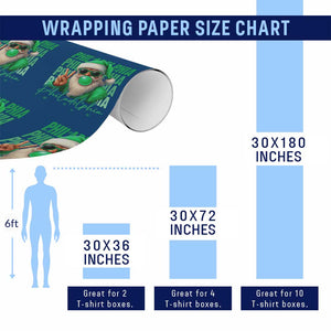 Christmas Philly Lover Wrapping Paper Roll Santa Retro EF Football Fan TS10 Print Your Wear