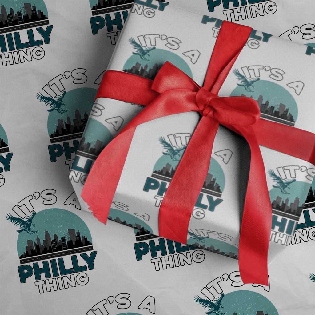 Philadelphia Spirit Wrapping Paper Roll It's A Philly Thing TS02 White Print Your Wear