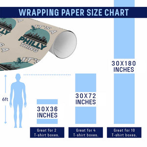 Philadelphia Spirit Wrapping Paper Roll It's A Philly Thing TS02 Print Your Wear