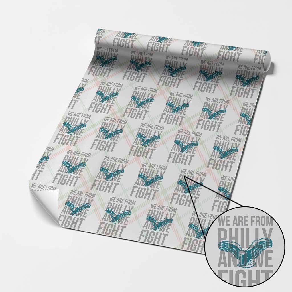 Philadelphia Spirit Wrapping Paper Roll We Are From Philly And We Fight TS02 Christmas Plaid Print Your Wear