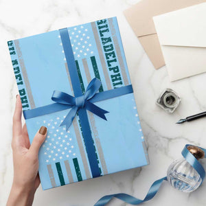 PFE Game Day Wrapping Paper Roll Retro American Flag Philly Lover TS10 Light Blue Print Your Wear