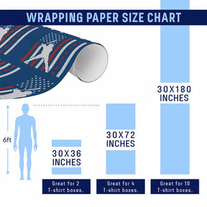 Phillies Baseball Wrapping Paper Roll Cool Distressed Philadelphia Red October US Flag TS10 Print Your Wear