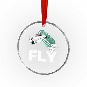 Philly Fan Crystal Glass Ornament Barkley Backwards Hurdle TS10 Transparent Glass 3'' Circle Print Your Wear