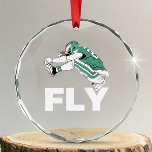 Philly Fan Crystal Glass Ornament Barkley Backwards Hurdle TS10 Transparent Glass 3'' Circle Print Your Wear