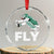 Philly Fan Crystal Glass Ornament Barkley Backwards Hurdle TS10 Transparent Glass 3'' Circle Print Your Wear
