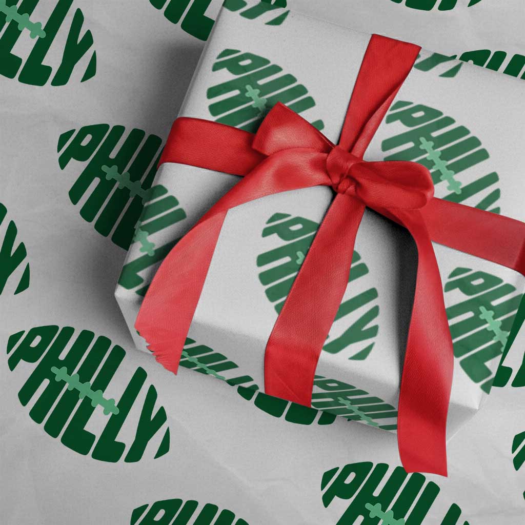 Philly Game Day Wrapping Paper Roll Football Team Retro Sports Fan TS10 White Print Your Wear