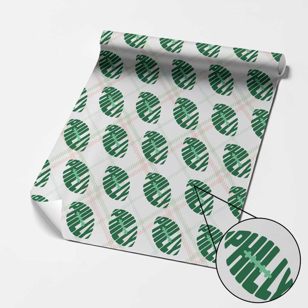 Philly Game Day Wrapping Paper Roll Football Team Retro Sports Fan TS10 Christmas Plaid Print Your Wear